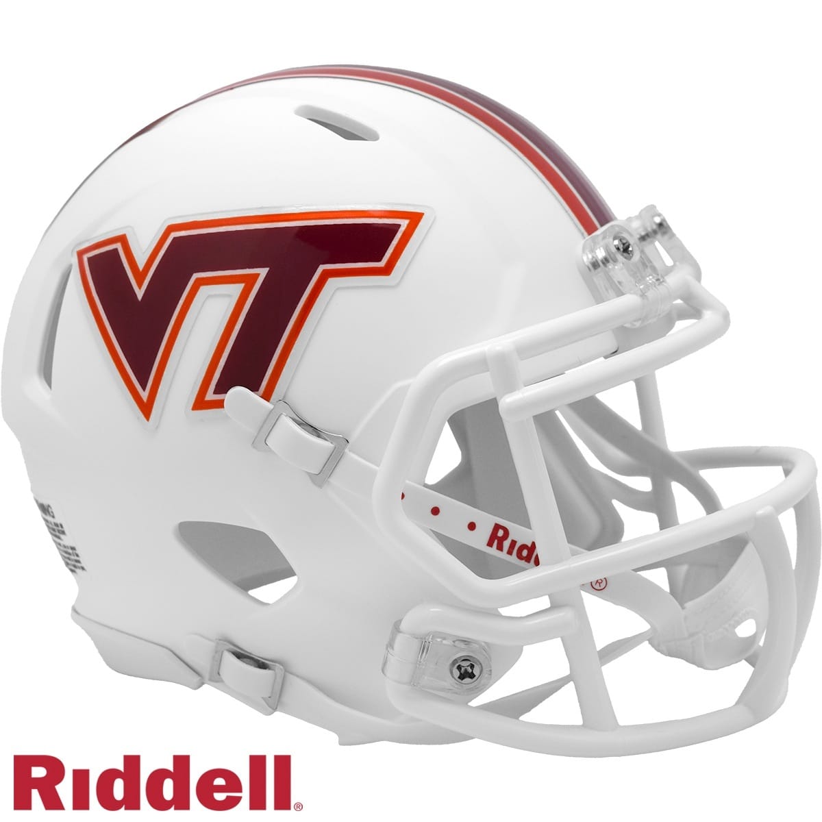 Virginia Tech Hokies Helmet Riddell Replica Mini Speed Style White