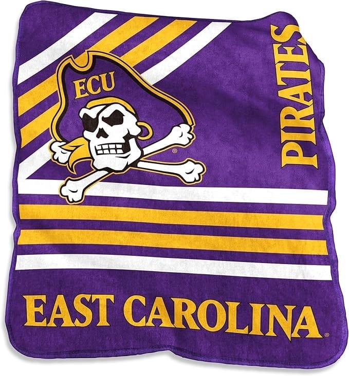 East Carolina Pirates Blanket 50×60 Raschel Throw