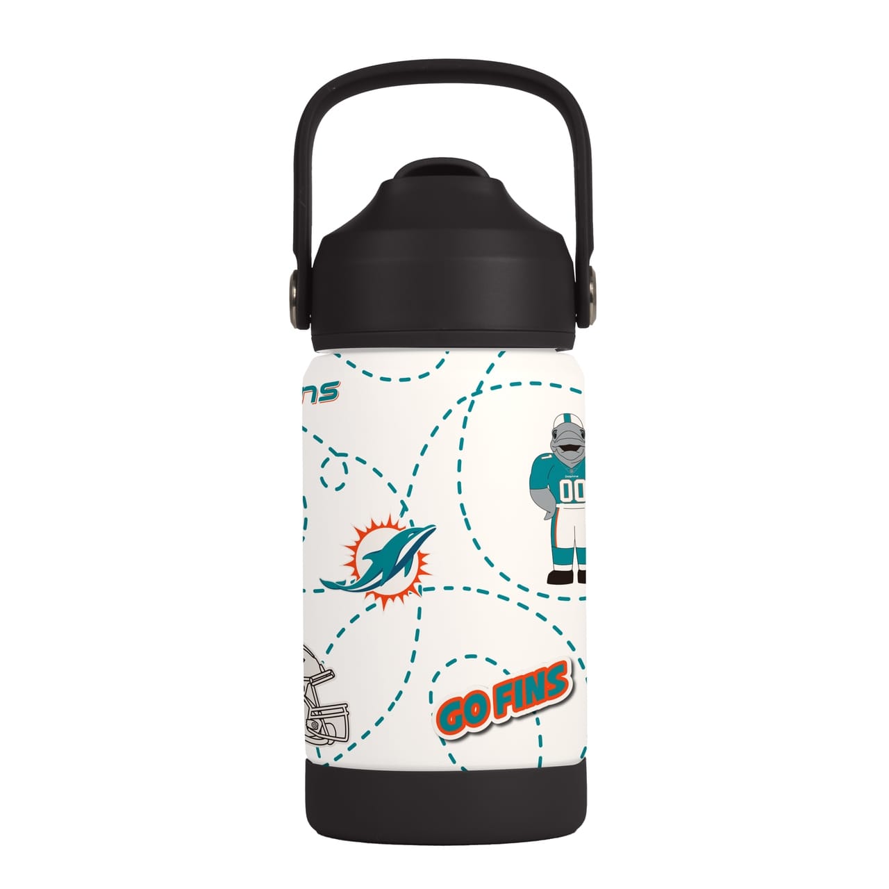 Miami Dolphins Kids Bottle 12oz Stainless Steel Mascot