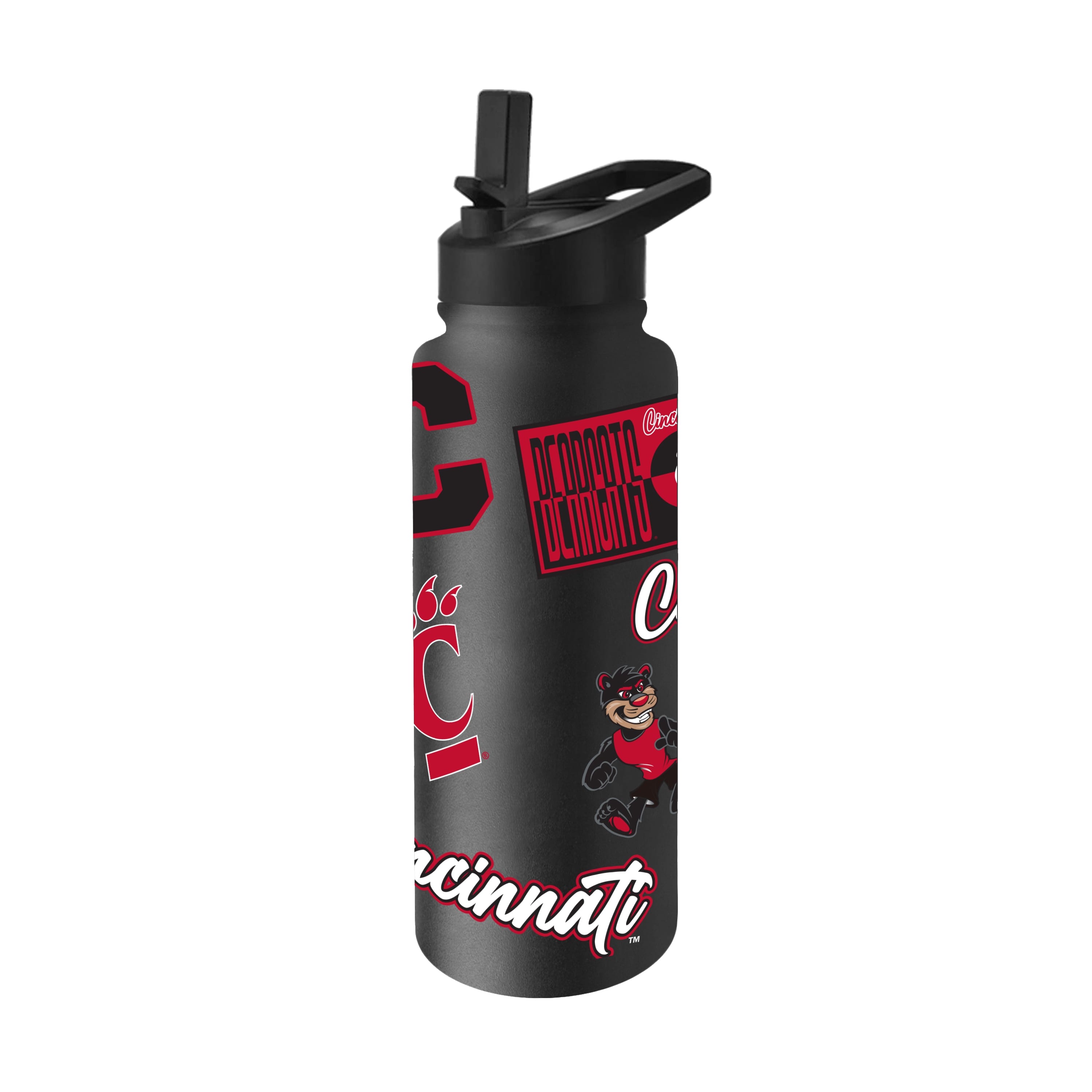 Cincinnati Bearcats Quencher Bottle 34oz Stainless Steel Dreamweave
