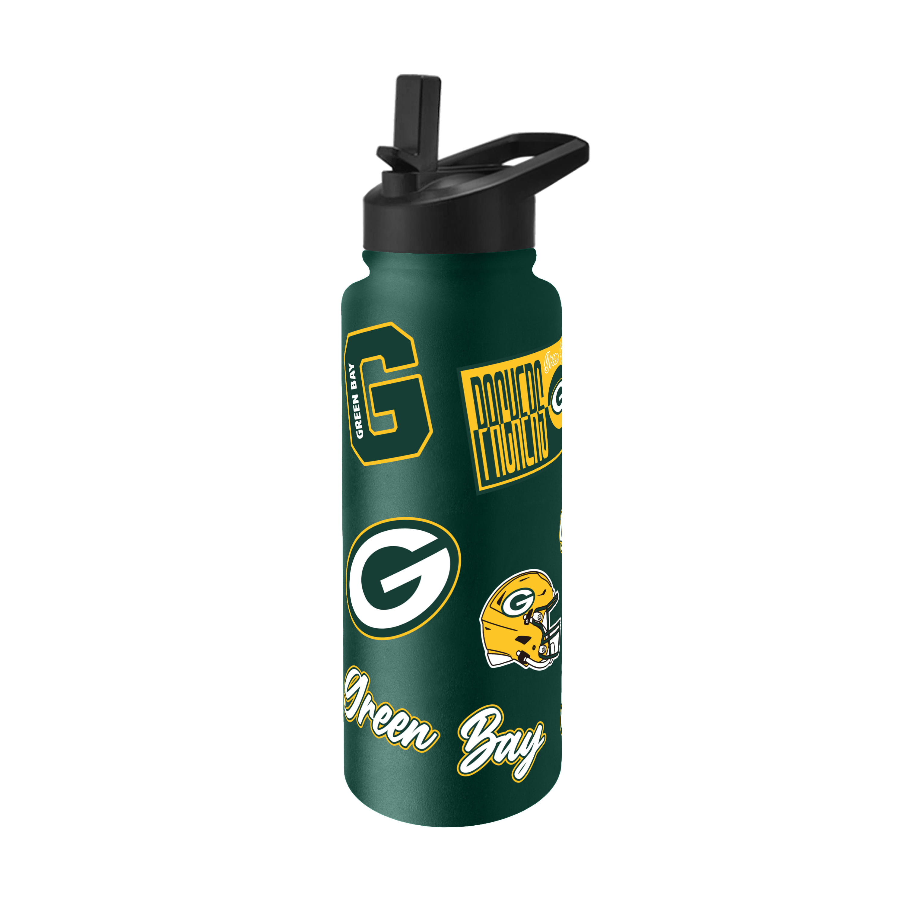 Green Bay Packers Quencher Bottle 34oz Stainless Steel Dreamweave