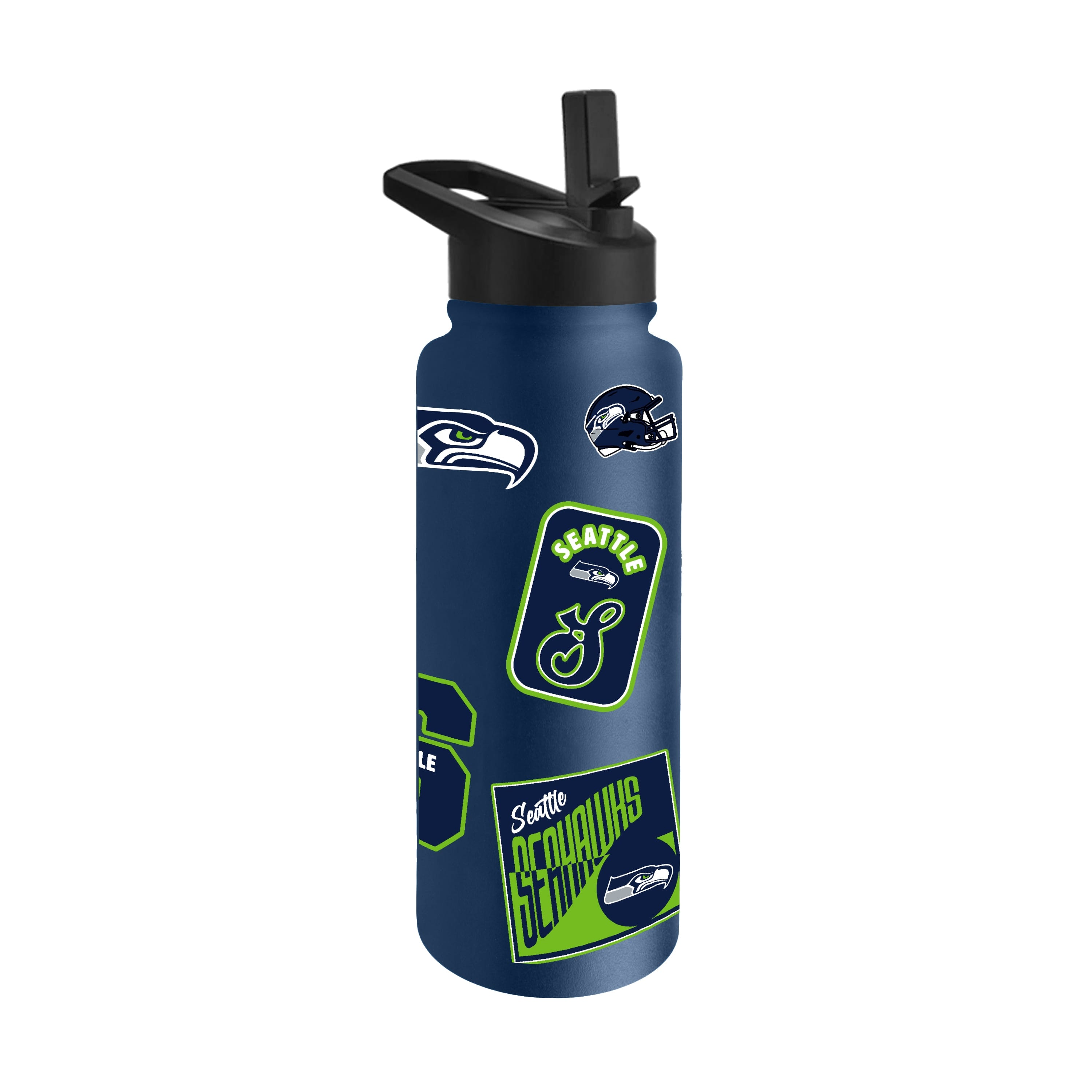 Seattle Seahawks Quencher Bottle 34oz Stainless Steel Dreamweave