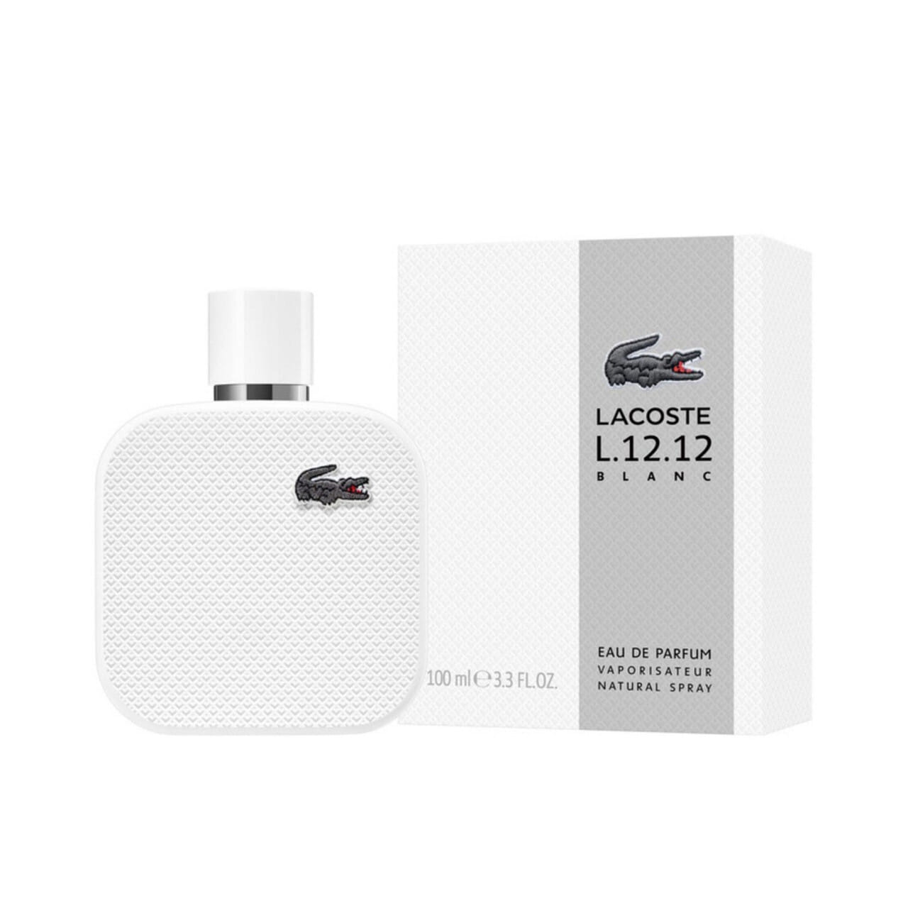 Lacoste l.12.12 blanc 3.3 eau de parfum spray for men.