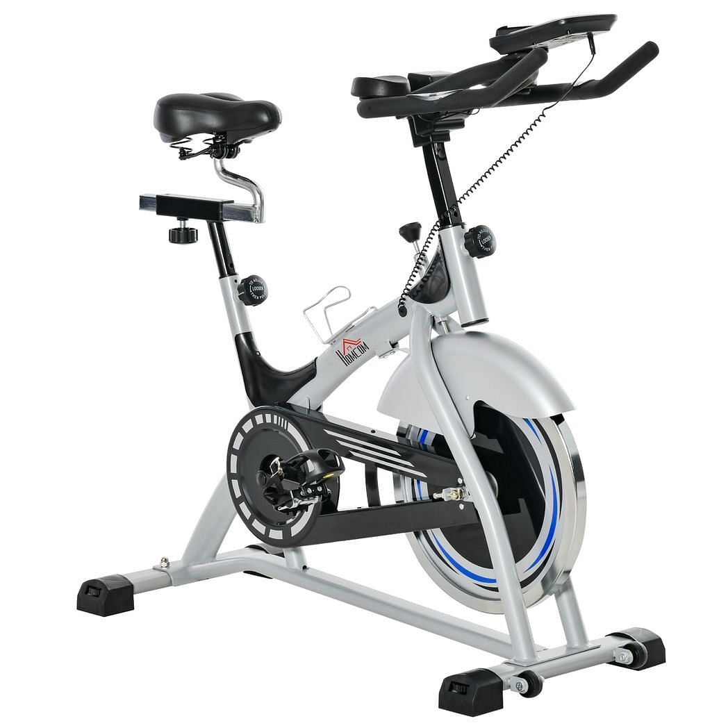 HOMCOM Cycling Exercise Bike LCD Monitor 15KG Flywheel Adjus